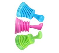 Sosoport Sturalavandini a Ventosa per WC e Lavabo in PVC, Set da 3 Pezzi Manico Ergonomico per Pulizia Bagno, Utensili Pratici per Casa, Ufficio e Hotel