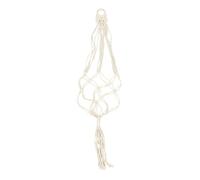 Sosoport Supporto Da Parete Per Ukulele in Macramè 98cm Bianco Intrecciato a Mano, Portavasi Sospeso Decorazione Muro Per Strumenti Musicali e Arredamento Casa