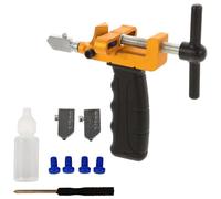 Sosoport Tagliavetro in Metallo Professionale 2 in 1 per Piastrelle e Vetro Utensile Portatile Impugnatura Ergonomica Strumento Leggero per Lavori di Precisione e Uso Domestico