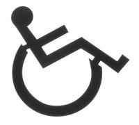 Sosoport Targa Segnaletica Disabili in Inox Nero Opaco Cartello Wc Accessibile per Sedie Rotelle Segnale Moderno per Bagni Aziendali e Spazi Pubblici Facile Installazione e Alta Visibilità