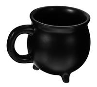 Sosoport Tazza Forma Calderone Strega per Halloween Design Originale e Festivo Nero Opaco