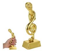 Sosoport Trofeo Microfono Decorativo per Bambini Trofeo Premio Ufficio A Forma Di Nota Musicale Decorazione per Camera Concorso Di Canto E Animazione 7.87 X 2.95 X 1.57 Po