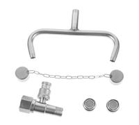 Sosoport Unità Lavaocchi di Emergenza in Acciaio Inossidabile Doccia Lavaocchi con Montaggio su Rubinetto per Lavello Attivazione Leva Verticale per Risciacquo Oculare Rapido e Sicuro