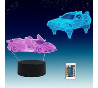Sosowlight 2 in 1,Dream car,Auto sportive, lampada LED 3D illusion, telecomando RGB a 16 colori, luce notturna da scrivania