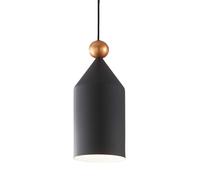 Sospensione Ø 155 mm con struttura e Rosone in metallo vintage grigio SP1