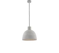 Sospensione 1 Luce Portland In Ferro E Diffusore Cemento Diam 28