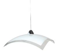 Sospensione 1xE27 Montatura Cromo Vetro Lastra Bi+Trasparente E-Energy Elisa