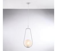 Sospensione Afrodite in Ferro Cromato, Cromo Lucido, 1xE27 - 55 Watt Max, Ø24xH59 - MAX 159 cm