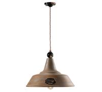 Lampadario Vintage Grunge Ferro E Ceramica Nero 1 Luce E27