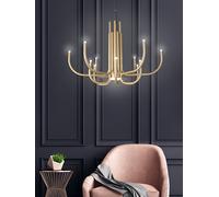 SOSPENSIONE ART NOUVEAU 12 BRACCETTI A LED 3000K 1860LM 35W DIMMERABILE D.78CM ORO