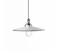 Lampadario Classico Asti Ottone E Ceramica Nero 1 Luce E27