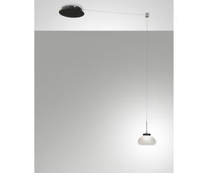Sospensione Bianca Arabella Fabas 1 Luce Regolabile Design Elegante per il tuo Spazio
