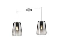 SOSPENSIONE BIANCO SPOSTABILE 2 LUCI CROMO 1164BI-S2 S-CR