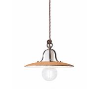 Lampadario Classico Bologna Metallo E Ceramica Nero Sfumato Rame 30Cm 1 Luce E27