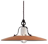 Lampadario Classico Bologna Metallo E Ceramica Nero Sfumato Rame 40Cm 1 Luce E27