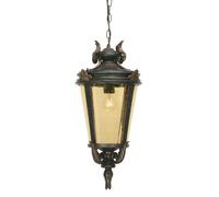 Sospensione Braun Acciaio Vetro Schermo Opulento IP44 Regolabile Vintage Esterni