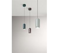 Sospensione BULLET 1 luce LED 9W 492LM 3000K metallo colore salvia d.7,6cm