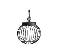 Sospensione in alluminio e metallo CAGE SOSPENSIONE 20W LED 4000K Dimensioni 25,3xh 23,6 cm Diffusore in termoplastico opalino colore NERO NERO