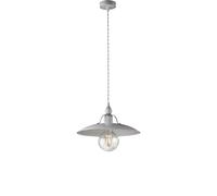 Sospensione Cantina Stile Industrial 1 Luce Ferro Bianco E Argento