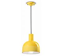 Lampadario Vintage Decò Caxixi Ceramica Giallo Limone 1 Luce E27