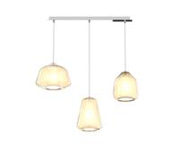 Sospensione Contemp. Rett. Double Skin Metallo Cromo Vetro Mix Ambra 3 Luci E27 [EEK: A++]