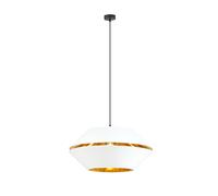 Sospensione Contemporanea 1 Luce Bellerofonte In Metallo Bianco E Oro