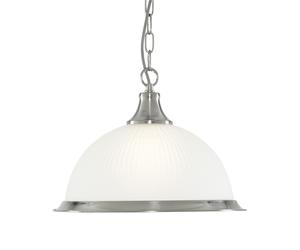 Sospensione Contemporanea Americano Acciaio Argento Vetro 1 Luce E27