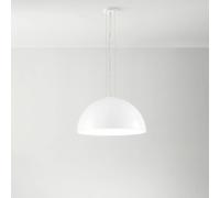 Sospensione Contemporanea Bell Metallo Bianco Vetro 1 Luce E27