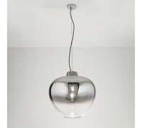 Sospensione Contemporanea Big Bowl Metallo Cromo Vetro Fumè 1 Luce E27