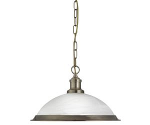 Sospensione Contemporanea Bistro Acciaio Ottone Vetro 1 Luce E27