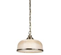 Sospensione Contemporanea Bistrot Ii Acciaio Ottone Vetro Trasparente 1 Luce E27 [EEK: A++]