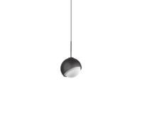 Sospensione Contemporanea Bloom Metallo Nero Vetro Grigio 1 Luce E27 D12Cm [EEK: A++]