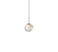 Sospensione Contemporanea Bloom Metallo Ottone Vetro Ambra 1 Luce E27 D12Cm [EEK: A++]