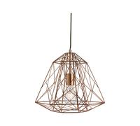 Sospensione Contemporanea Cage Geometrica Acciaio Rame 1 Luce E27