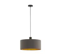 Sospensione Contemporanea Concessa 1 Grande Acciaio Marrone Oro 1 Luce E27