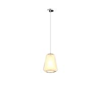 Sospensione Contemporanea Double Skin Gamma Metallo Cromo Vetro Ambra 1 Luce E27 [EEK: A++]
