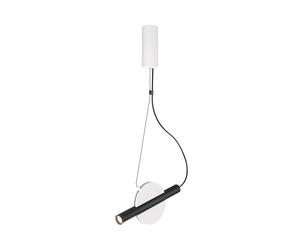 Sospensione Contemporanea Enigma Led Metallo Bianco Diffusore Bianco