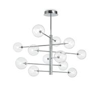 Sospensione Contemporanea Equinoxe Metallo Cromo 12 Luci 2W 3000K Luce Calda [EEK: A++]