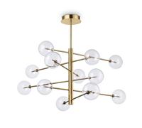 Sospensione Contemporanea Equinoxe Metallo Ottone 12 Luci 2W 3000K Luce Calda [EEK: A++]