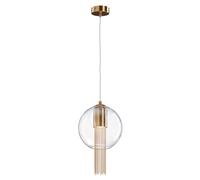Sospensione Contemporanea Flusso Piccola In Metallo Bronzo 1 Luce