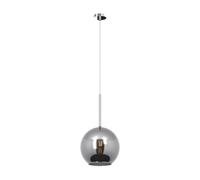 Sospensione Contemporanea Future Metallo Cromo Vetro Cromo 1 Luce E27 D.25Cm