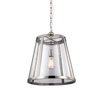 Sospensione Contemporanea Harrow Alluminio Nichel Lucido Vetro E27 D40,6Cm