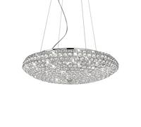 Sospensione Contemporanea King Metallo-Cristallo Cromo 12 Luci G9 3W 3000K