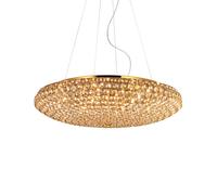Sospensione Contemporanea King Metallo-Cristallo Oro 12 Luci G9 3W 3000K