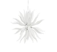 Sospensione Contemporanea Leaves Metallo Bianco 12 Luci G9 3W 3000K Luce Calda