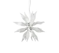 Sospensione Contemporanea Leaves Metallo Bianco 8 Luci G9 3W 3000K Luce Calda