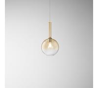 Sospensione Contemporanea Lollipop Vetro Ambra 1 Luce E27 Ip20 D25