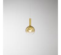 sospensione vetro e metallo oro specchiato sfumato Lollipop d.20cm 1 luce attacco E27 Rosone non incluso