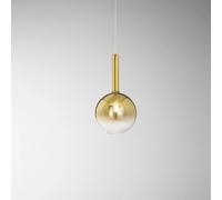 sospensione vetro e metallo oro specchiato sfumato Lollipop d.25cm 1 luce attacco E27 Rosone non incluso