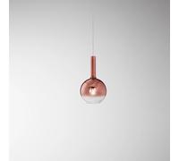 sospensione vetro e metallo rame specchiato sfumato Lollipop d.20cm 1 luce attacco E27 Rosone non incluso